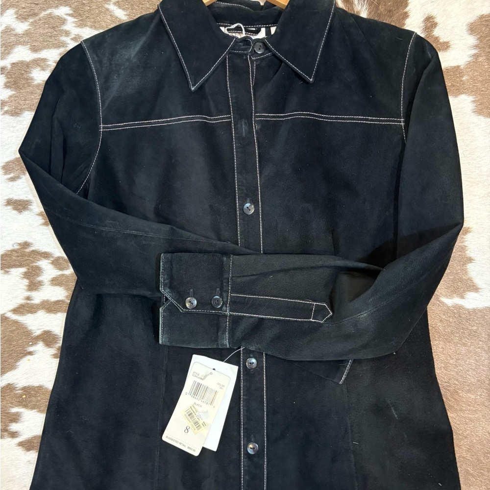 Dana Buchman Black Suede Shirt